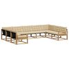 vidaXL Ensemble de canap&eacute;s d'ext&eacute;rieur 9 pcs Blanc et Beige