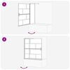 vidaXL &Eacute;cran de douche de bain Noir et Transparent 116 x 68 x 128 cm