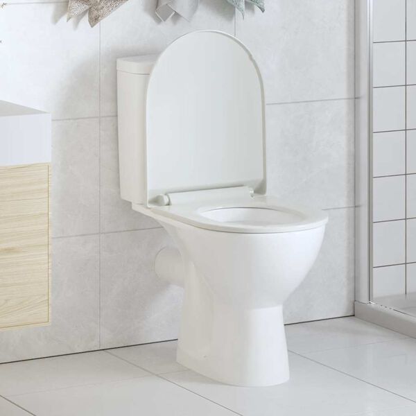 vidaXL Abattant WC &agrave; fermeture en douceur Lib&eacute;ration rapide Blanc