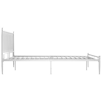 vidaXL Cadre de lit sans matelas blanc métal 180x200 cm