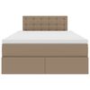 vidaXL Lit avec rangement et LED avec matelas Cappuccino 120 x 200 cm