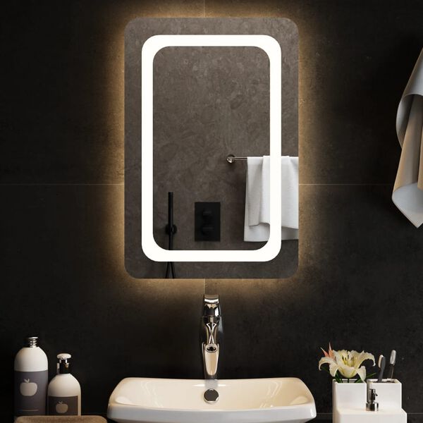 vidaXL Miroir de salle de bain &agrave; LED 40x60 cm