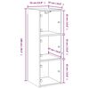 vidaXL Armoire murale avec portes en verre blanc 35x37x100 cm