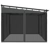 vidaXL Tonnelle avec parois en filet anthracite 4x3 m acier