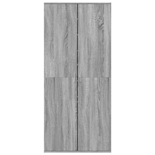 vidaXL Armoire &agrave; chaussures sonoma gris 80x39x178 cm bois d'ing&eacute;nierie