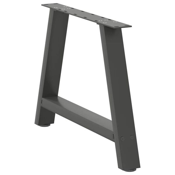 vidaXL Pieds de table basse en forme de A 2 pi&egrave;ces Anthracite 70 x (42-43) cm Acier