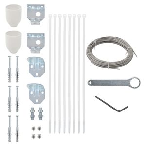 vidaXL Ensemble d'accessoires pour &eacute;cran de balcon 29 pcs