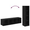 vidaXL Ensemble meuble TV 2 pcs Ch&ecirc;ne noir 37 x 37 x 142,5 cm