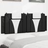 vidaXL Coussin de t&ecirc;te de lit Viana noir et blanc 140 cm similicuir