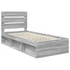 vidaXL Cadre de lit Gris Sonoma 75 x 190 cm Bois de pin massif