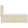 vidaXL Sommier &agrave; lattes de lit avec matelas Cr&egrave;me 100x200 cm Tissu