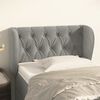 vidaXL T&ecirc;te de lit avec oreilles Gris clair 83x23x78/88 cm Velours