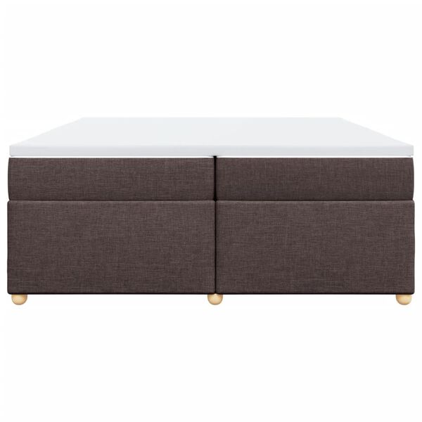 vidaXL Sommier &agrave; lattes de lit avec matelas Marron fonc&eacute; 200x200 cm