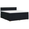 vidaXL Lit boxspring avec matelas Noir 160 x 200 cm Tissu