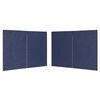 vidaXL Paroi de tente de r&eacute;ception 2pcs avec fermeture &eacute;clair PE Bleu