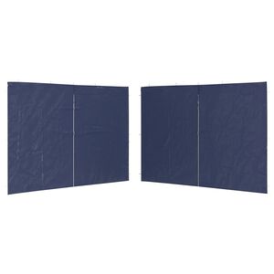 vidaXL Paroi de tente de r&eacute;ception 2pcs avec fermeture &eacute;clair PE Bleu