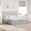 VidaXL Cadre de lit ottoman et matelas gris clair 160x200cm velours