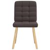 vidaXL Chaises &agrave; manger lot de 6 marron fonc&eacute; tissu