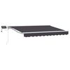 vidaXL Cadre de store manuel avec LEDs Blanc et anthracite 3 x 2 m