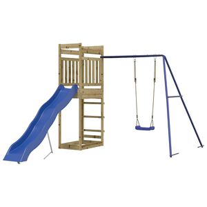 vidaXL Aire de jeux d'ext&eacute;rieur bois de pin impr&eacute;gn&eacute;