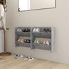 vidaXL Armoires &agrave; chaussures murales 2 pcs Gris b&eacute;ton 60x18x60 cm