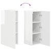 vidaXL Ensemble de meuble TV mural Montage mural 4 pcs Blanc brillant