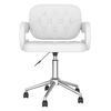 vidaXL Chaise pivotante de salle &agrave; manger Blanc Similicuir