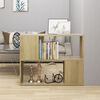 vidaXL Meuble TV Ch&ecirc;ne sonoma 80x24x63 cm Bois d'ing&eacute;nierie