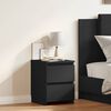vidaXL Table de chevet Noir 30x30x40 cm Bois d'ing&eacute;nierie