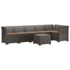 vidaXL Canap&eacute; de Jardin 6 Places avec Coussins Aspect Rattan PP