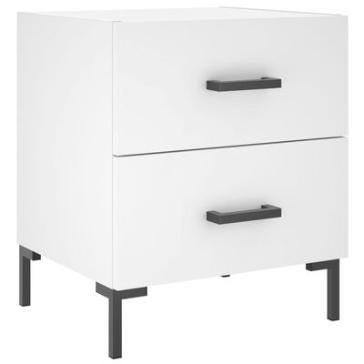 vidaXL Tables de chevet 2 pcs blanc 40x35x47,5 cm bois d’ingénierie