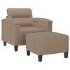 vidaXL Fauteuil avec repose-pied Cappuccino 60 cm Similicuir