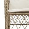 vidaXL Ensemble &agrave; manger de jardin et coussins 7 pcs beige poly rotin