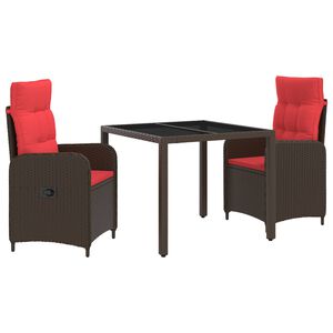 vidaXL Ensemble de repas ext&eacute;rieur 3 pc polyrotin