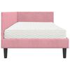 vidaXL Cadre de lit d'angle avec matelas Autre 2 pcs Gris Velours