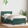 vidaXL Sommier &agrave; lattes de lit et matelas vert fonc&eacute; 100x210cm velours