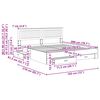 vidaXL Cadre de lit Ch&ecirc;ne fum&eacute; 180 x 200 cm Bois d'ing&eacute;nierie