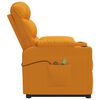 vidaXL Fauteuil de massage Jaune foncé Tissu