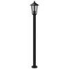 vidaXL Lampadaires d'ext&eacute;rieur 3 pcs noir 120 cm acier inoxydable