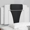 vidaXL Coussin de t&ecirc;te de lit Viana noir et blanc 80 cm similicuir