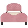 vidaXL Cadre de lit pour enfants avec t&ecirc;te de lit Rose 90 x 200 cm