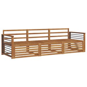 vidaXL Ensemble de canap&eacute;s d'ext&eacute;rieur 3 pc Naturel