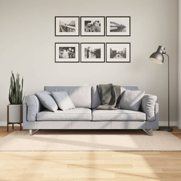 vidaXL Tapis HUARTE &agrave; poils courts doux et lavable beige 100x200 cm