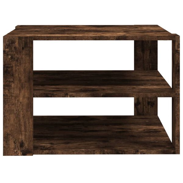 vidaXL Table basse Ch&ecirc;ne fum&eacute; 60x60x40 cm Bois d'ing&eacute;nierie