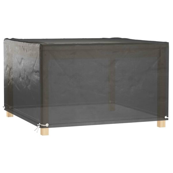 vidaXL Housses de salon de jardin 2 pcs 8 &oelig;illets 132x132x80 cm carr&eacute;