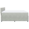 vidaXL Sommier &agrave; lattes de lit et matelas Gris clair 200x200cm Velours