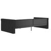 vidaXL Lit avec matelas et &eacute;clairage USB Noir Tissu 90x200 cm