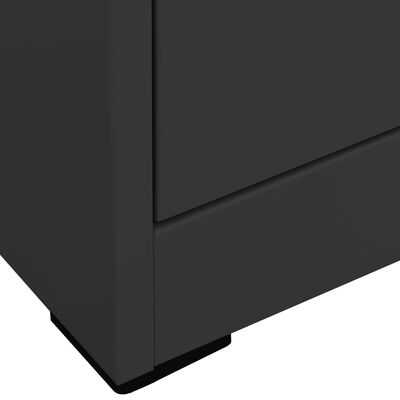 vidaXL Classeur Anthracite 46x62x102,5 cm Acier