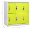 vidaXL Armoires &agrave; casiers 5 pcs Gris clair et vert 90x45x92,5 cm Acier