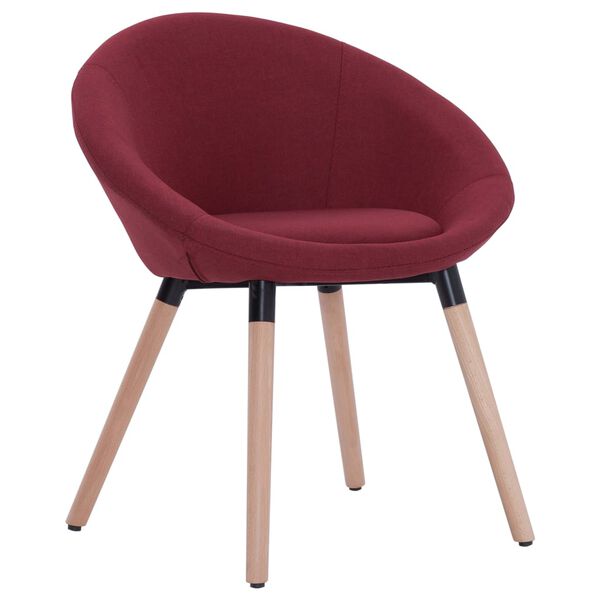 vidaXL Chaise de salle &agrave; manger Rouge bordeaux Tissu
